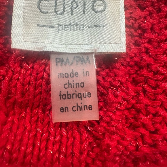 Cupio Vibrant Red Knit Sweater - Picture 4 of 4